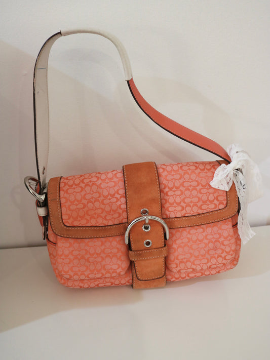 Coach Orange Monogram Soho Bag