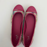Coach Madras Plaid Poppy Ballet Flats