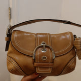 Coach British Tan Leather Mini Soho Bag