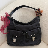 Coach Poppy Black Pushlock Bag