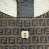 Grey Fendi Signature Brown Mamma Baguette Bag