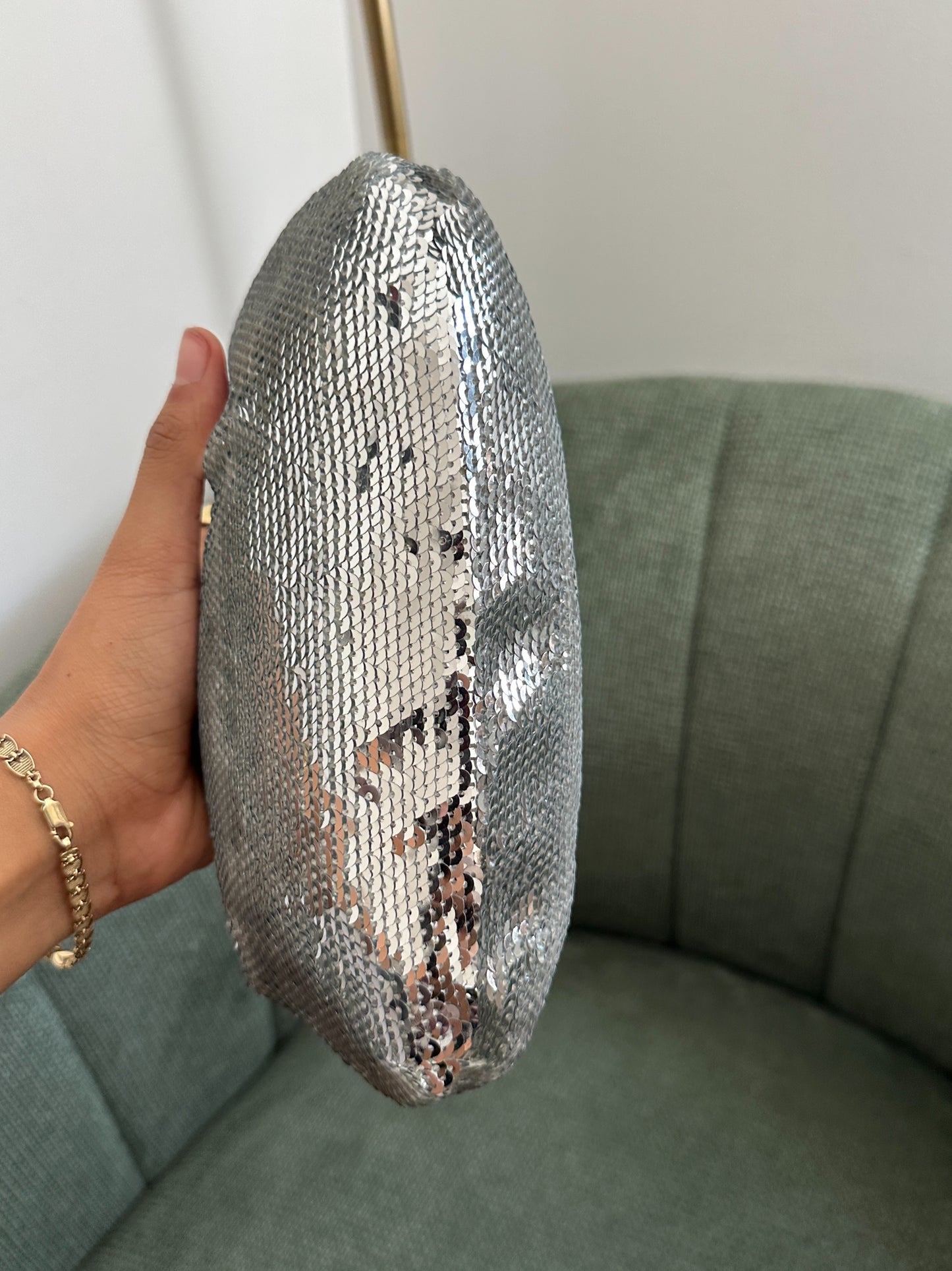 Rare Coach Silver Sequin Poppy Bag