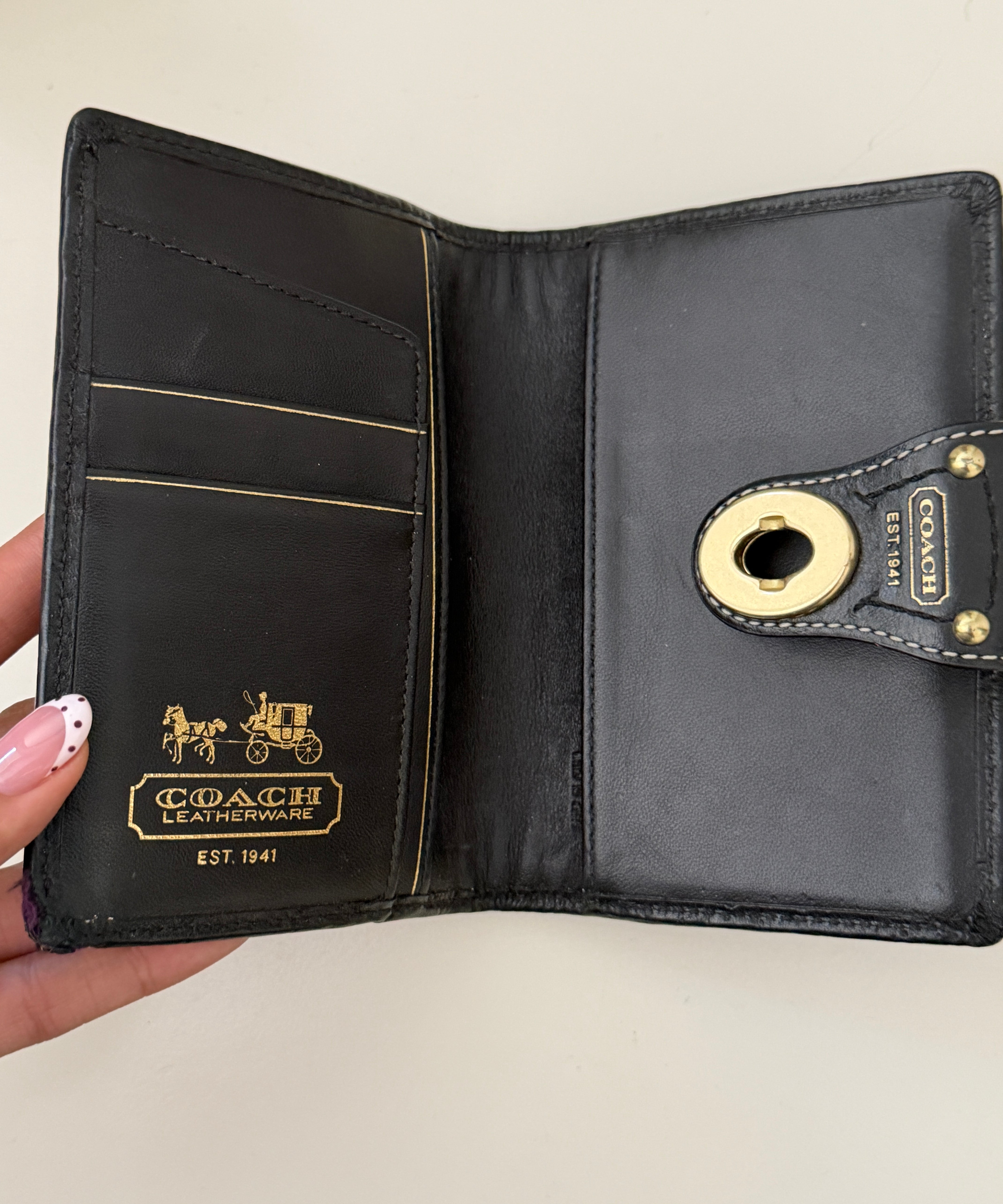 Coach Black Legacy Turnlock Mini Agenda
