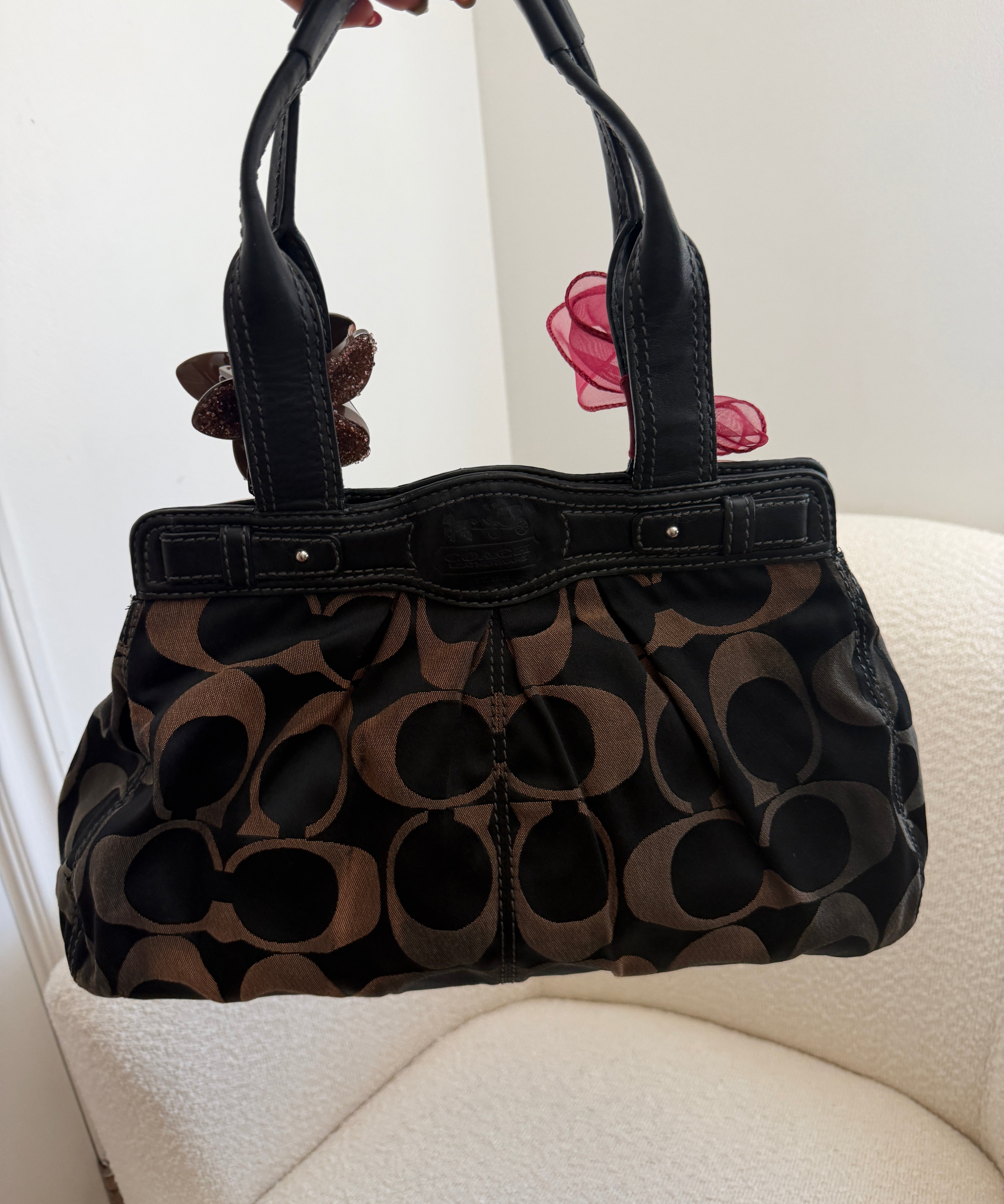 Black Optic Signature Coach Garnett Turnlock Bag