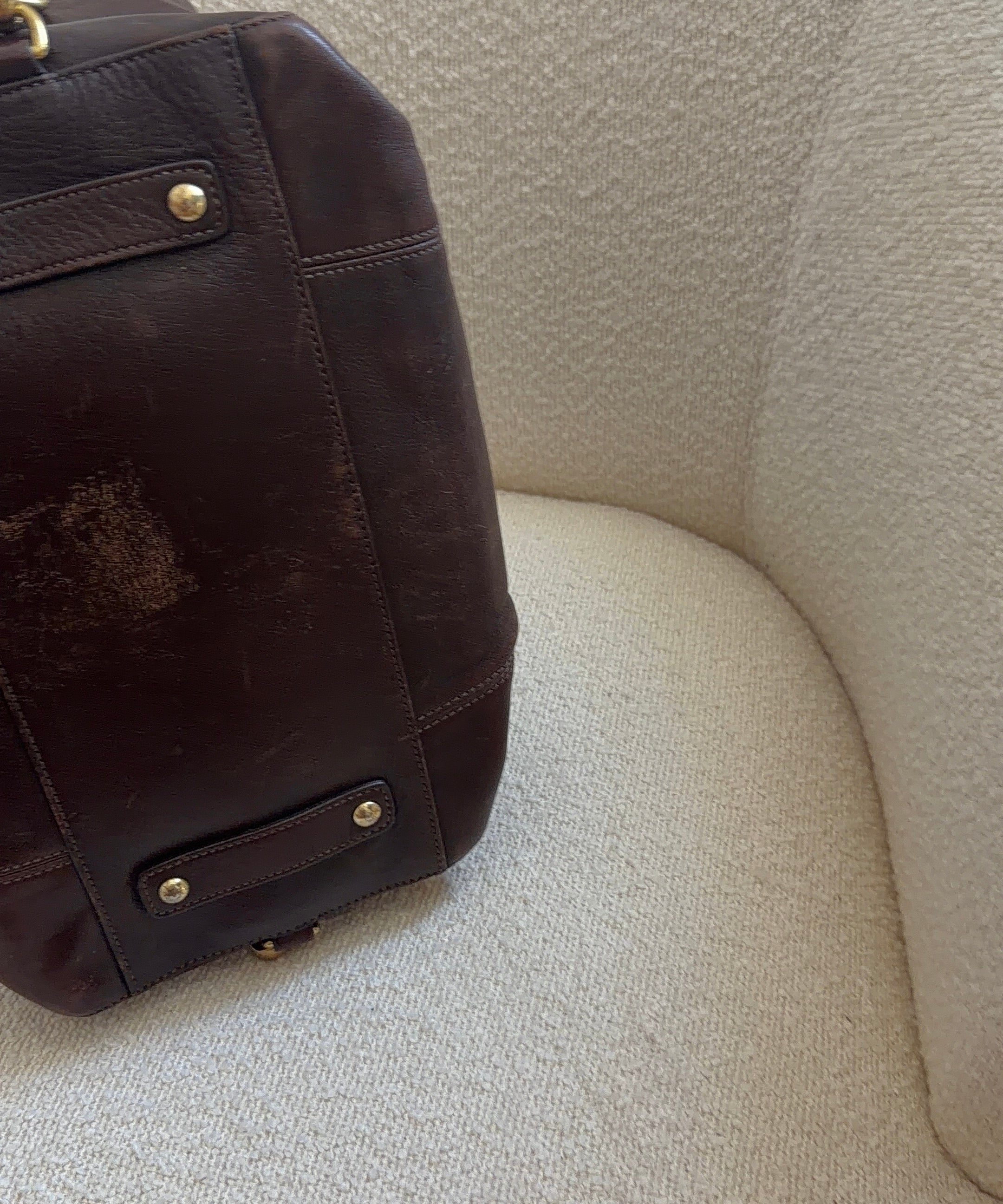 Brown Coach Leather Sabrina Madison Bag