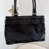 Coach Black Signature Hamptons Carry-All Bag