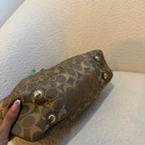 Coach Gold Signature Pleated Hobo Bag