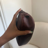 Rare Coach Maroon Leather Demi Hamptons Buckle Bag