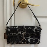 Grey Optic Hamptons Clip Shoulder Bag
