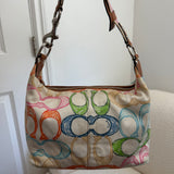 Coach Scribble Optic Signature Hobo Shoulder Bag