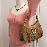 Gold Gucci Mini D-Ring Shoulder Bag