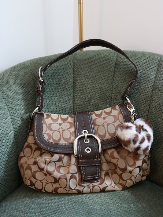 Coach Brown Signature Soho Sufflette Bag