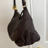 Brown Leather Gucci Mini D-Ring Shoulder Bag