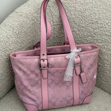 Coach Pink Signature Tote Bag