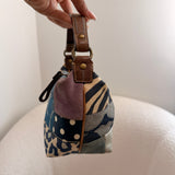 Rare Denim Coach Patchwork Signature Top Handle Pochette