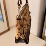Coach Brown Signature Demi Hamptons Bag