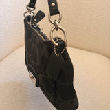 Coach Black Signature Poppy Shoulder Bag