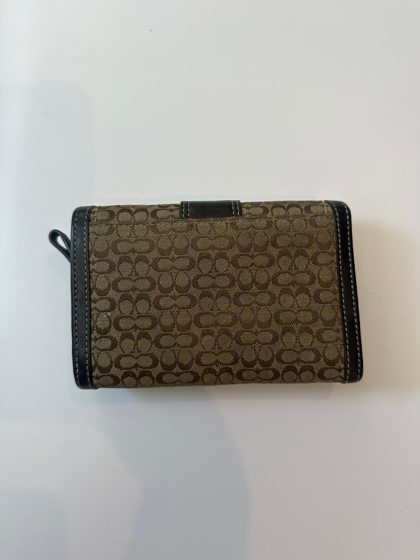 Coach Brown Soho Brass Signature Wallet