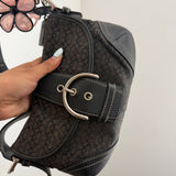 Coach Black Canvas Mini Soho Bag