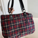 Coach Plaid Tartan Poppy Tote Bag