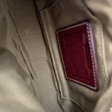 Coach Burgundy Leather Demi Hamptons Buckle Bag