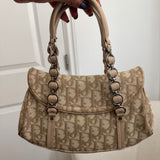 Beige Dior Mini Romantique Trotter Hand Bag