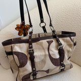 Cream Coach Signature Optic Cotton Tote Bag