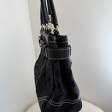 Coach Black Signature Hamptons Carry-All Bag