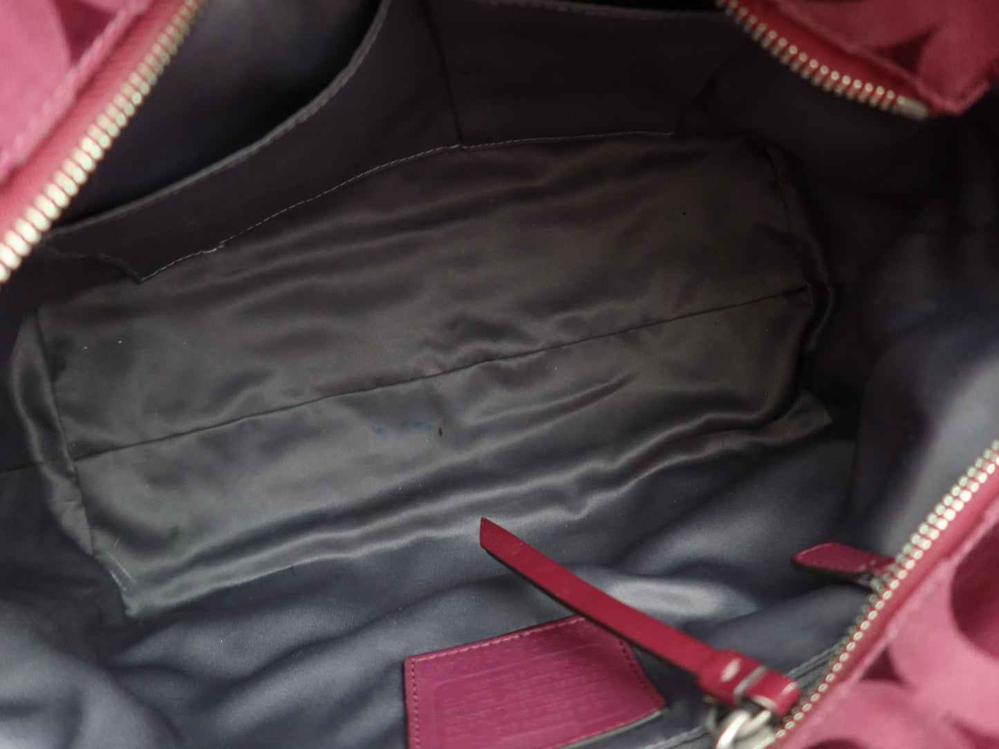 Coach Plum Signature Tote Bag