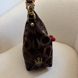Coach Brown Signature Ashley Shoulder Bag