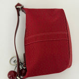 Red Coach Signature Top Handle Pochette