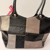 Coach Black Patchwork Tote Handle Bag