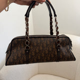 Brown Dior Romantique Trotter Boston Bag