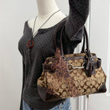 Coach Brown Signature Hamptons Carry-All Bag