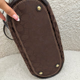Coach Brown Canvas Tote Bag