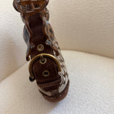 Rare Coach Signature Brown Studded Mini Hobo Bag