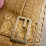 Fendi FF Gold Mini Mamma Baguette Shoulder Bag