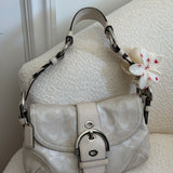 Coach White Canvas Mini Soho Bag