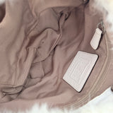 White Coach Bunny Fur Hobo Bag