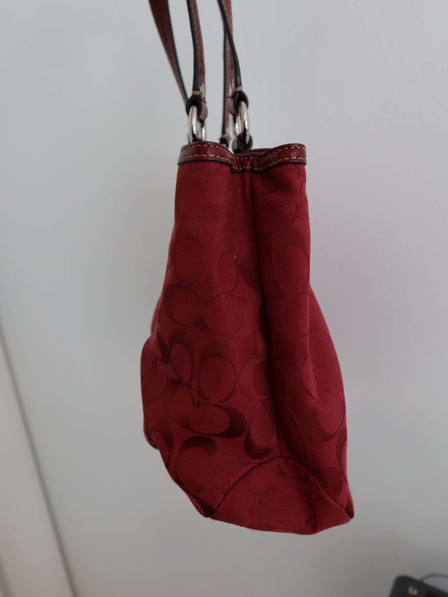 Coach Burgundy Signature Soho Tote Bag