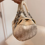 White Dior Romantique Barrel Bag