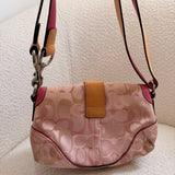 Rare Coach Pink Optic Double Pocket Soho Bag