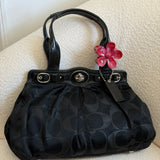 Black Optic Signature Coach Garnett Turnlock Bag