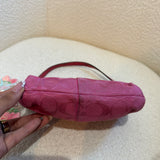 Coach Pink Signature Pochette Bag