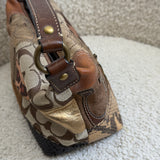 Coach Leopard Patchwork Top Handle Pochette