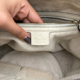 White Leather Gucci Soho Double-G Tote