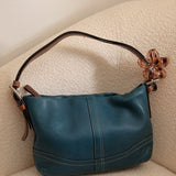Coach Blue Leather Shoulder Bag