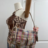 Rare Coach Poppy Multicolored Madras Bag