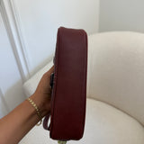 Coach Burgundy Leather Demi Hamptons Buckle Bag