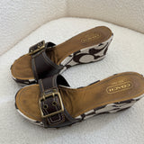 Rare Coach Cream Optic Wedges (8.5)